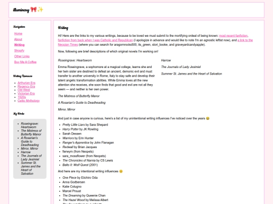 writing screenshot
