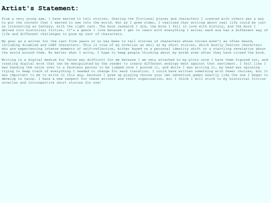 ArtistStatement screenshot