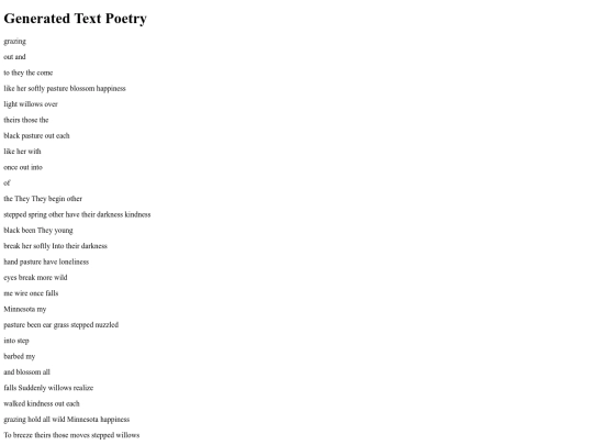 GeneratedText screenshot