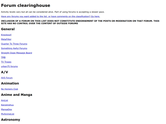 forums screenshot