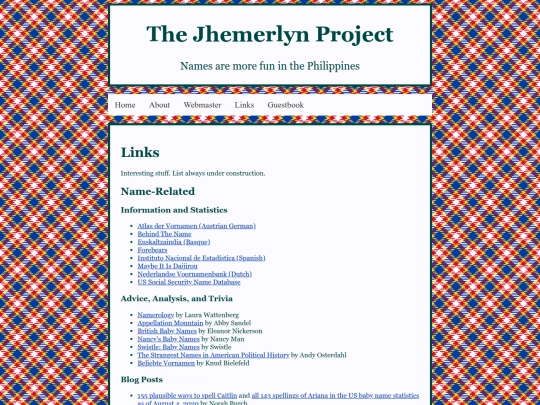 links screenshot