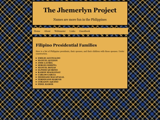presidentialfamilies screenshot