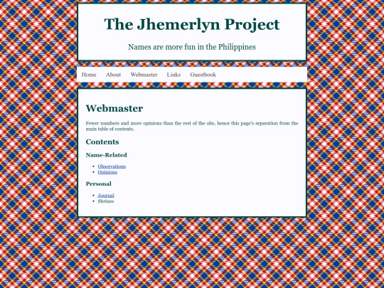 webmaster screenshot