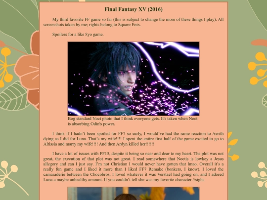 ff/15 screenshot