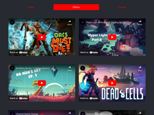 videos screenshot