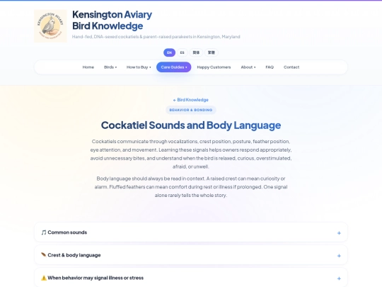 birdknowledge/cockatiel-sounds-body-language screenshot