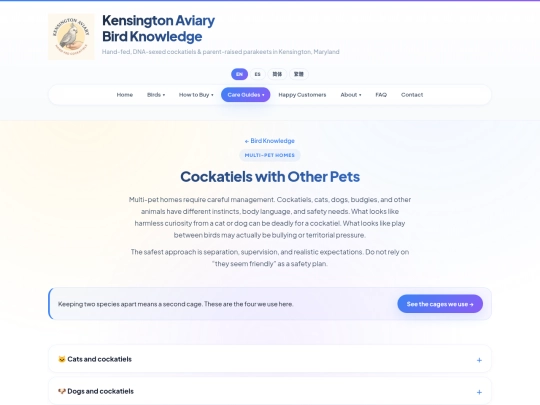 birdknowledge/cockatiels-cats-dogs-budgies screenshot