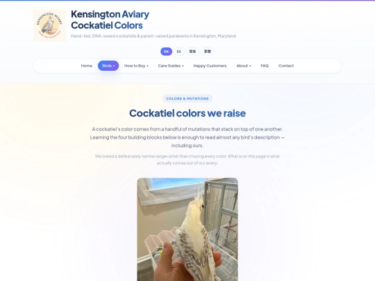 cockatiel-colors screenshot