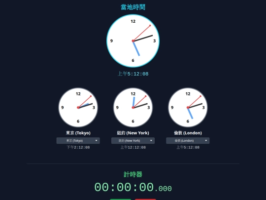 Clock screenshot