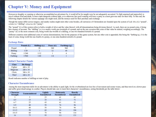 1ed/vol1/money-and-equipment screenshot