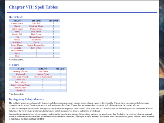 1ed/vol1/spell-tables screenshot