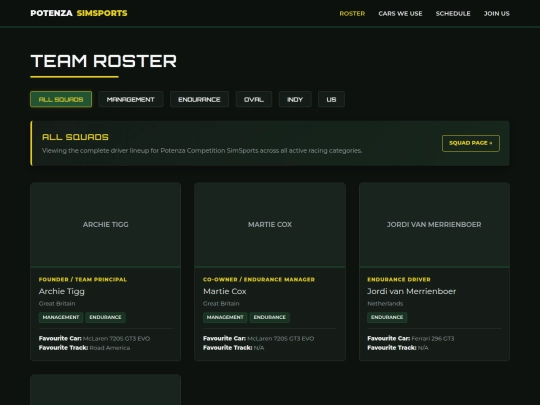roster screenshot