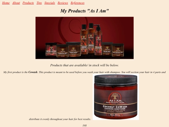 project/products screenshot