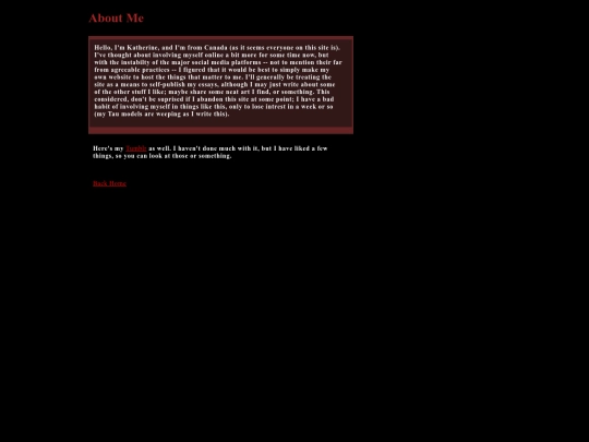 aboutme screenshot
