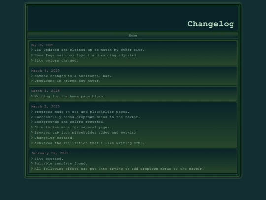 changelog screenshot