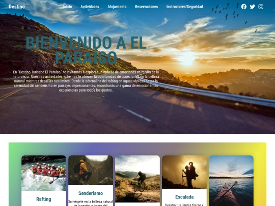 landingpage/actividades screenshot
