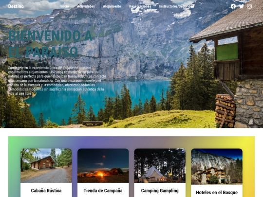 landingpage/alojamiento screenshot