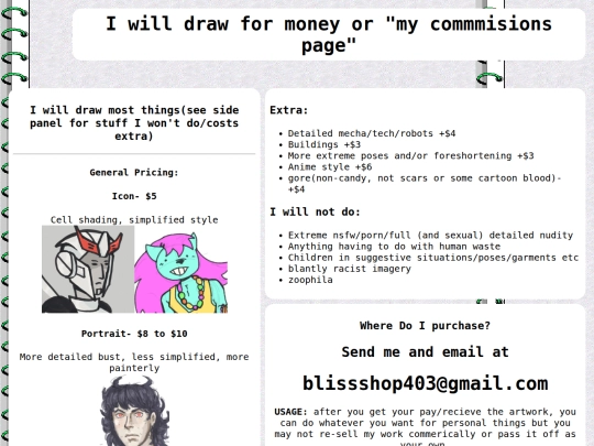 commisions screenshot