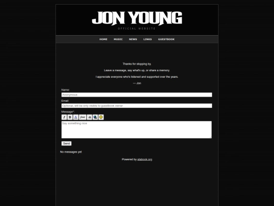 guestbook screenshot