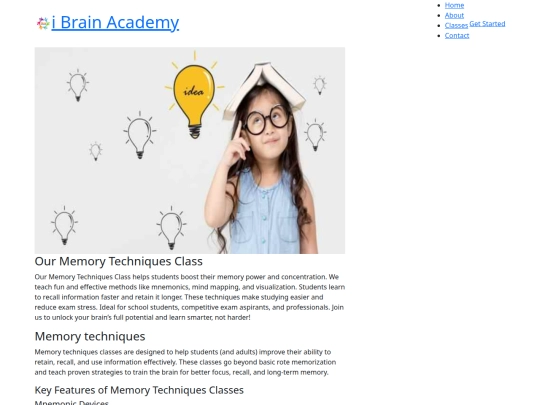 Memory techniques screenshot