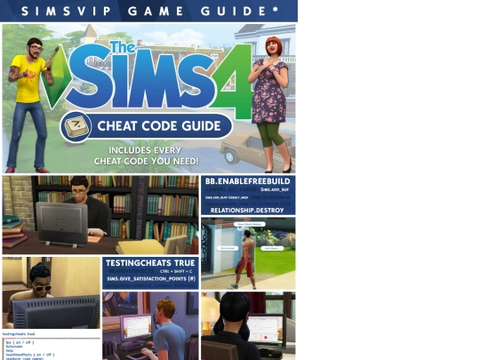 SimsVIPs-Sims-4-Cheats-Guide-Single-Page screenshot