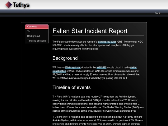 Tethys/FallenStarReport screenshot