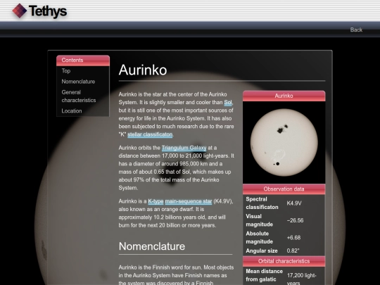 Tethys/planetary-system/Aurinko screenshot