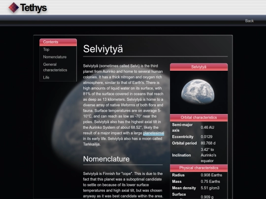 Tethys/planetary-system/Selviytya screenshot