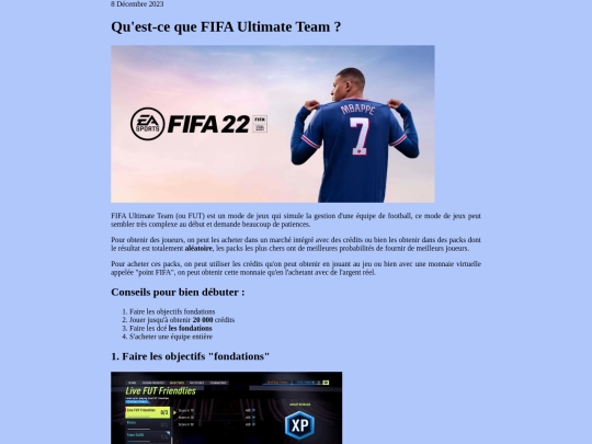 Site Web screenshot