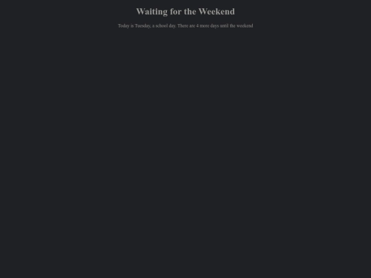 html files/weekend screenshot