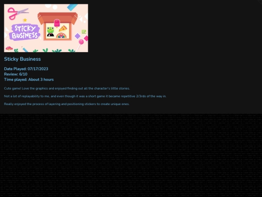 stickybusiness screenshot