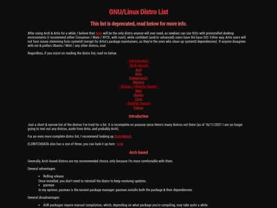 distrolist screenshot