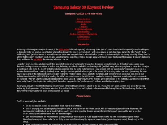 s9review screenshot