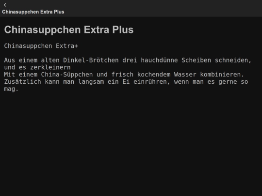 Rezepte/Meine Ideen/Chinasuppchen Extra Plus screenshot