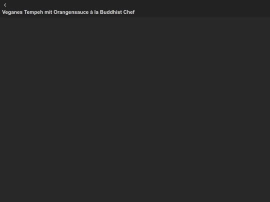 Rezepte/PDF/Veganes Tempeh mit Orangensauce à la Buddhist Chef screenshot