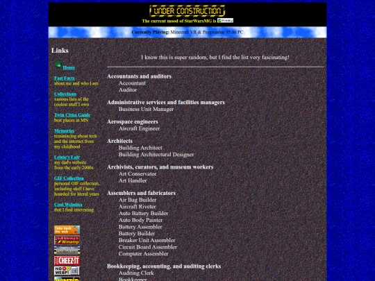occupations screenshot