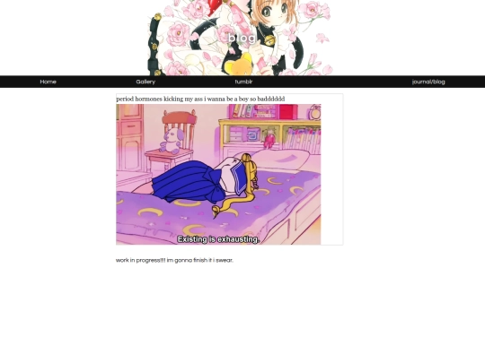 Blog screenshot