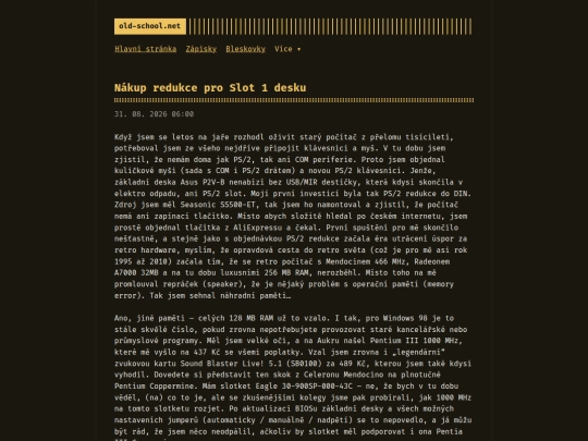 zapisky/nakup-redukce-pro-slot-1-desku screenshot