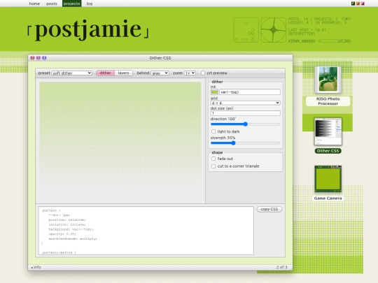 projects/dither-css screenshot