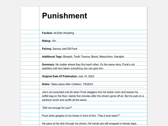 fanfics/subcategories/wrestling/aew/punishment screenshot