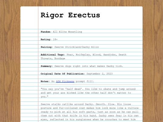 fanfics/subcategories/wrestling/aew/rigorerectus screenshot