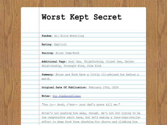 fanfics/subcategories/wrestling/aew/worstkeptsecret screenshot