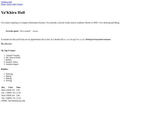 pages/aboutme screenshot