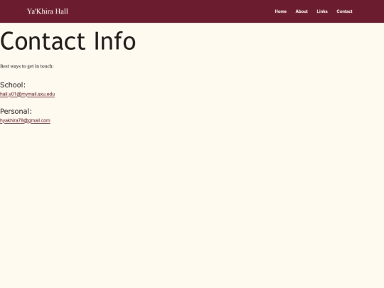 pages/contact screenshot