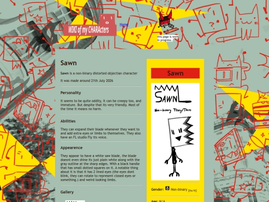 TheCharaWiki/sawnwikipage screenshot