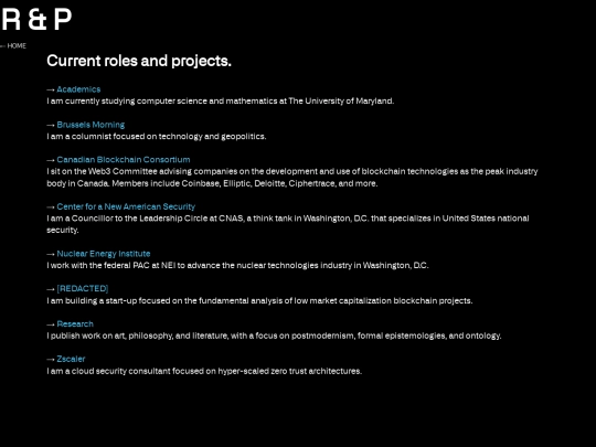 rolesprojects screenshot