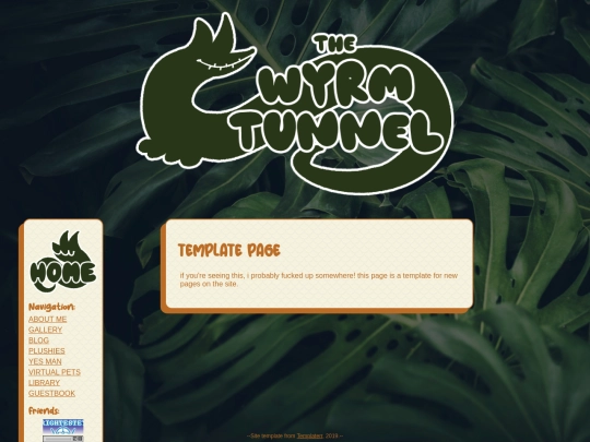 PAGE TEMPLATE screenshot