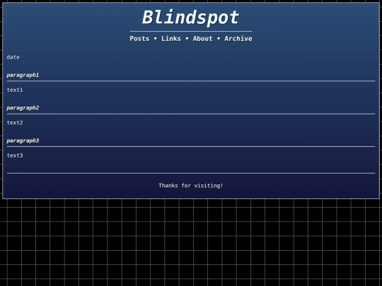 css/template screenshot