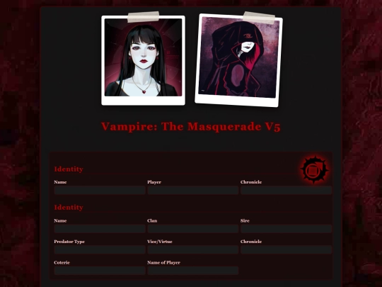 charactersheets/charactersheet_vtm5E screenshot