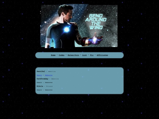 bend/list screenshot
